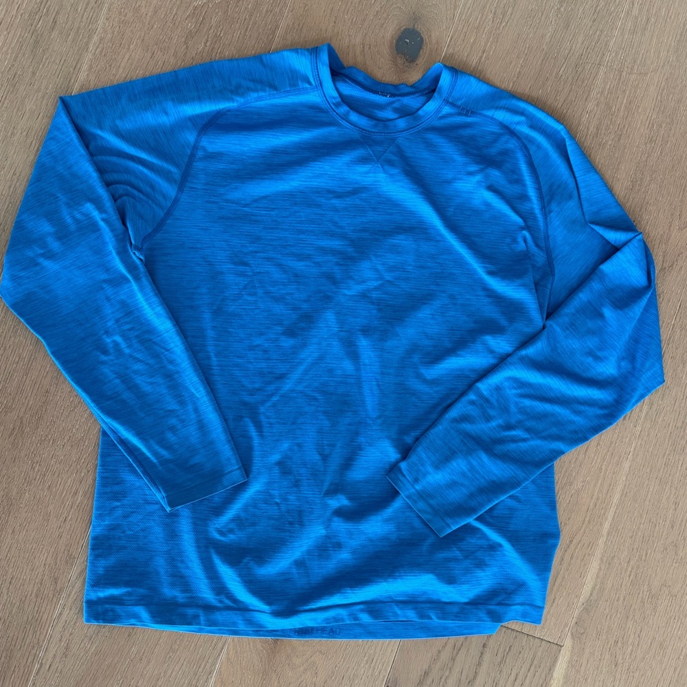 Lululemon Men's Blue Long Sleeve Athletic Shirt
